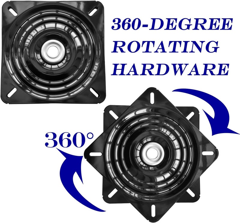 Evadow 10Inch Bar Stool Swivel Plate Heavy Duty, Chair Swivel Base with Solid Ring of Ball Bearings, 600lbs Capacity Replacement Swivel Seat Parts Lazy Susan Hardware for Barstools Recliner Chair Boat - Image 4